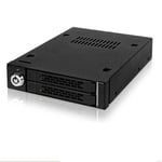 Full Metal 2 x 2.5” SATA Hard Drive or SSD Mobile Rack in 3.5” Device