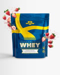 4 x Myseprotein – PureSwe Whey, 1 kg, Klassisk Jordbær – Whey protein, Proteinpulver