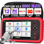 LAUNCH OBD2 Code Reader CRP129i V2.0 Diagnostic Tool, Car OBD Scanner with 4-System (ENG/ABS/SRS/AT) and 12 Reset Function (DPF Regen/ABS/TPMS/Oil/EPB/SAS/BMS/AF/Adblue/Injector/Throttle/Brake reset)