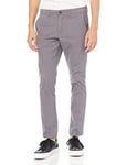 Amazon Essentials Pantalon Chino Extensible, Style Décontracté, Coupe Skinny Homme, Gris Foncé, 29W / 29L