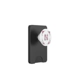 Lettre N initiale monogrammée rose florale licorne et fleurs PopSockets PopWallet pour MagSafe