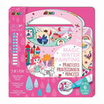 Avenir Magic Water Painting | Creative Water Painting in Princess Themes | Mazes, Spot The Difference, Hide and Seek | Stickers, Games & Painting | Children 3 Years +