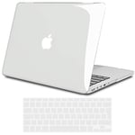 TECOOL Coque Compatible avec Ancien MacBook Pro 13 Pouces Retina 2015 2014 2013 Fin 2012 (A1502 A1425), Coque Rigide en Plastique Fine et Protection Clavier (UE AZERTY), Cristal Transparente