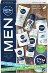 NIVEA MEN Feel Fully Sensitive Skincare Collection Bumper Gift Pack, Shower Gel