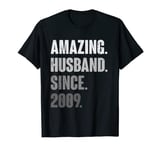 15th Wedding Anniversary Epic Amazing Husband Since 2009 T-Shirt