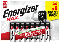 Energizer Max Alkaline AA Batteries - Pack of 8