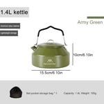 1.4L Camping Stovetop Teapot with Handle Ultralight Coffee Water Kettle Metal fo