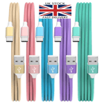 USB C Charger Cable 5-Pack Braided 3.1A, 3/6/10FT for iPad Samsung Pixel PS5