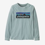 Patagonia K's L/S P-6 Logo T-Shirt Thermal Blue