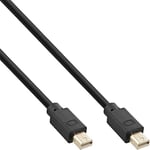 InLine® Câble Mini DisplayPort 1.4 mâle/mâle Noir/doré 0,5 m