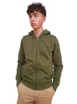 Tommy Hilfiger Men's Fur Lined Hoodie with Zip, Green (Putting Green), XXL