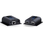 Hdmi Extender Avec Affichage Local En Boucle, Transmission 1080P Jusqu'À 196Ft/60M Sur Un Seul Câble Ethernet Cat6/6A/7/8 Avec Câbles Ir Blaster Et Récepteur (Lkv372Pro)[YIN143089]