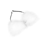 (White)Airshi Plush Cat Ear Headband Fur Ears Decorative Headwear Soft