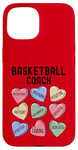 Coque pour iPhone 15 Tee-shirt humoristique pour entraîneur de basket-ball