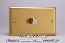 Varilight WBD1 Matrix Faceplate Kit, classic brushed brass, 1-gang