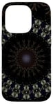 iPhone 14 Pro Dark Fantasy Mandala Pattern Beige And Blue Case