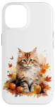 Coque pour iPhone 14 Cute Fall Cat With Autumn Pumpkins For Girls And Cat Grandma