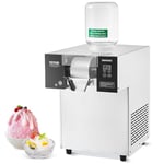 VEVOR Machine à Glace Râpée de Neige Commerciale, Machine à Râper la Glace 180 kg/24H, en Inox, Système de Refroidissement par Air, Dissipation Thermique Rapide, pour Dessert Boulangerie Café