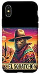 Coque pour iPhone X/XS El Squatcho Bigfoot Cowboy Sunset Funny Western Sasquatch