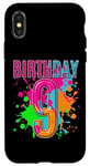 Coque pour iPhone X/XS Neuf 9 ans 9e anniversaire Joyeux anniversaire garçon 9 ans