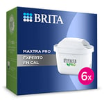 BRITA Maxtra Pro Lot de 6 cartouches filtrantes à eau Expert en chaux à économie semestrielle – Pièce de rechange originale pour toutes les carafes Brita avec filtration supplémentaire du calcaire et