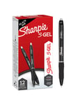 Sharpie S-Gel | Gel Pens | Medium Point (0.7mm) | Black Ink | 12 Count