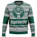 Bebetter Jagermeister Karneval Jultröja Pullover Herr 3D Swe Green L