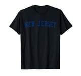 New Jersey NJ Varsity Style Garden State Blue Grunge T-Shirt