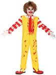 FIESTAS GUIRCA Costume Mr. McKiller - Combinaison Clown Fou Jaune - Déguisement Halloween Enfant 10-12 Ans