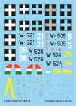 FOCKE WULF FW-190 F-8 (HUNGARIAN AF 1944-45 MARKINGS) #48112 1/48 TECHMOD