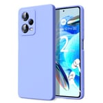 Byvuwiay Coque pour Xiaomi Redmi Note 12 Pro 5G, Ultra Mince Premium Housse Souple en Silicone Liquide, Coque de Protection pour Xiaomi Redmi Note 12 Pro 5G - Pourpre