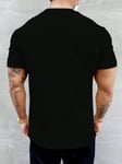 1kpl Miesten vapaa-ajan Solid Slim Fit T-paita·Musta·L