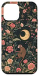 Coque pour iPhone 12 mini Singe Lune Fleurs Cottagecore