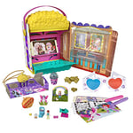 Polly Pocket Coffret Popcorn Surprises, Mini-cinéma, Mini-Figurines Polly et Lila et Plus de 15 Accessoires, Jouet pour Enfant, édition 2021, GVC96