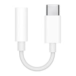 Alkuperäinen äänisovitin, Apple MU7E2ZM/A1, USB-C, miniliitin 3,5 mm, valkoinen