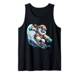 Cooler Yeti Snowboard Fun In Winter Tank Top