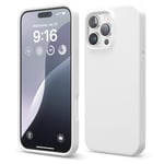 elago Compatible with iPhone 16 Pro Max Case, Premium Liquid Silicone Case, Full Body Protective Cover, Shockproof, Slim Phone Case, Anti-Scratch Soft Microfiber Lining, 6.9 inch (White)