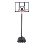 à Vie pour Adulte Unisexe Avant Cour, 111,8 cm – Incassable, réglage Rapide II à Vie Système de Basket-Ball Portable – Noir, M