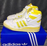 Adidas Forum 84 HI AEC-White -Hazy Yellow White High Top Trainers Men’s Size 8uk