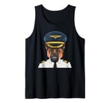 Second Officer German Shepherd Airline Pilot Tank Top