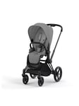 Cybex Priam Pushchair Chassis & Seat Pack Bundle, Matt Black/ Mirage Grey