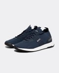 Boss Orange Titanium_Runn Mens Structured-Knit Sock Trainers With Branding NOS - Dark Blue - Size UK 8