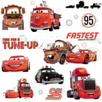 Stickers repositionnables Flash McQueen et ses amis Disney Cars 25,4CM X 45,7CM