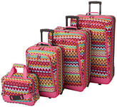 Rockland 4 Piece Luggage Set Tribal, Tribal, One Size