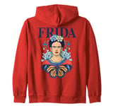 Frida Kahlo - Frida Portrait With Butterfly Zip Hoodie