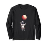 Astronaut Balloon / Space Man Holding Balloon Planet Long Sleeve T-Shirt