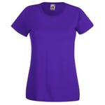 Fruit of the Loom Lady-Fit Valueweight T Lila bomull Large Dam