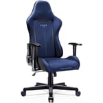 Diablo X-ST4RTER Gaming Chair Gamer Fåtölj Ergonomisk kontorssits 2D Tygskydd Armstöd (mörkblå)