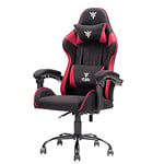 iTek Gaming Chair Rhombus FF10, Tissu, Noir-Rouge, Normale