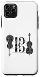 Coque pour iPhone 11 Pro Max Violoncello Clef de Ténor (Noir Ancien) Cello